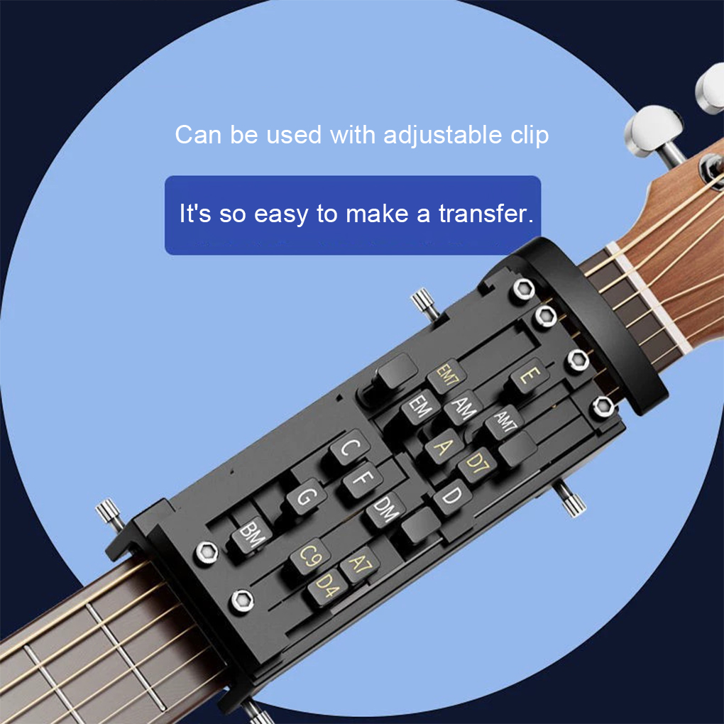 Guitar Aid Chords,Portable Guitar Learning System Teaching Beginner Trainer Practice Tools for Beginners Friends Family Adults
